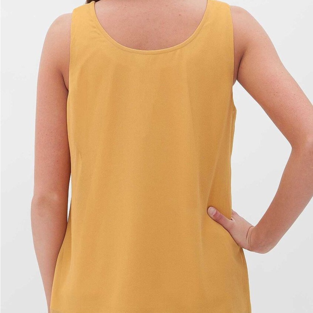 BKE Embellished Sleeveless Tank Top Yellow Gold Size Large - Picture 2 of 16